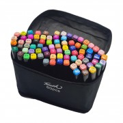 Набор скетч маркеров CY2418 80 цветов, спиртовые двухсторонние маркеры, Длина маркера 15,5 см