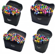 Набор скетч маркеров CY2418 80 цветов, спиртовые двухсторонние маркеры, Длина маркера 15,5 см