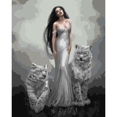 Картина по номерам Душа кошки с красками металлик Идейка KHO4851 40х50 см