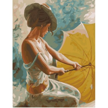 Картина по номерам Brushme Мисс с зонтом GX22337