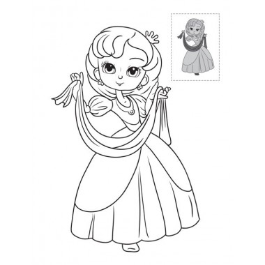 Дитяча книга-розмальовка "Принцеси" 403020 з наклейками