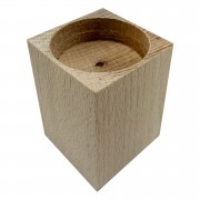 Подсвечник деревянный для свечей-таблеток Candlestick-5, 4,5×4,5×5,5 см