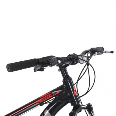 Велосипед MTB2602-2, 26 дюймов, алюминиевая рама 13 Shimano 21SP черно-красный