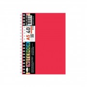 Блокнот А5 АП-1503(Red) 40 листов, пружина сбоку