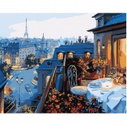 Картина по номерам Идейка Городской пейзаж Вид на Париж 40х50 KHO1107