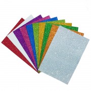 Набор цветного фоамирана с глиттером на клеящей основе 17GLKA4-Mix1, 1,7-0,1 мм 10 листов