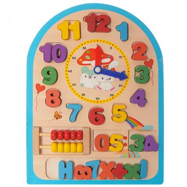 Развивающая игрушка Часы MD 1050 деревянная