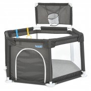 Дитячий манеж MR 1340-G, сірий, з баскетбольним кільцем