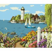 Картина по номерам Идейка Сельский пейзаж Райский уголок 40*50см KHO2226