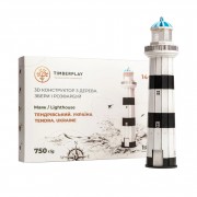 Конструктор дерев'яний 3D маяк Тендровський (Україна) TMP-008, 73 деталі