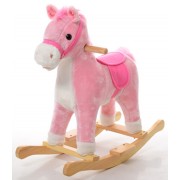 Музыкальная лошадка Качалка розовый MP 0080