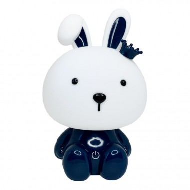 Ночник детский Зайка с короной MGZ-1405(Blue) сетевой, питание от USB