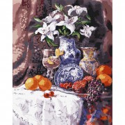 Картина по номерам Идейка Белоснежные лилии Catrin Bespaliuc KHO2934 40х50 см