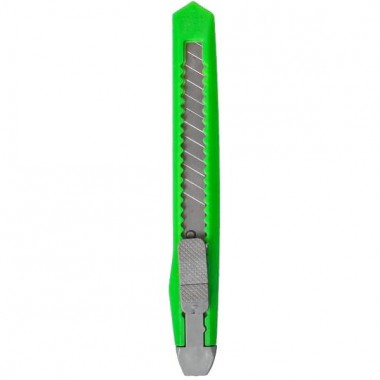 Ніж канцелярський 804, 13 х 2 см, лезо 9 мм Green