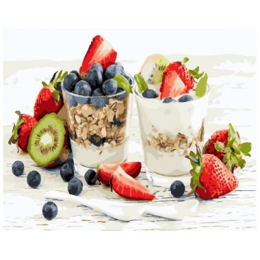 Картина по номерам Brushme Мюсли с йогуртом GX25019
