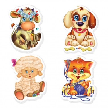 Детские беби пазлы "Домашние любимцы" VT1106-81 на укр. языке