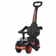 Дитяча каталка-толокар M 5763L-2 чорно-червоний, c батьківською ручкою