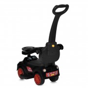 Дитяча каталка-толокар M 5763L-2 чорно-червоний, c батьківською ручкою