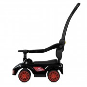 Дитяча каталка-толокар M 5763L-2 чорно-червоний, c батьківською ручкою