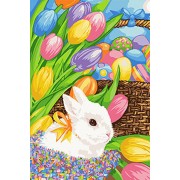 Картина по номерам Идейка Животные, птицы Пасхальный кролик 35*50 см. KHO4109