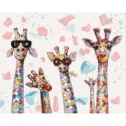 Картина по номерам Идейка Веселые жирафы 40*50см KHO4115