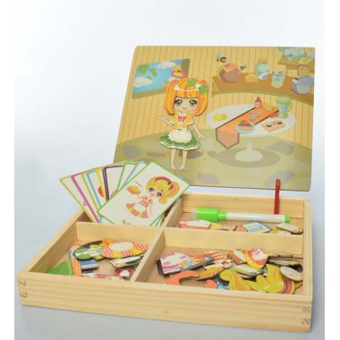 Деревянная игрушка Магнитные пазлы Кухня Bktoys MD 1337-3