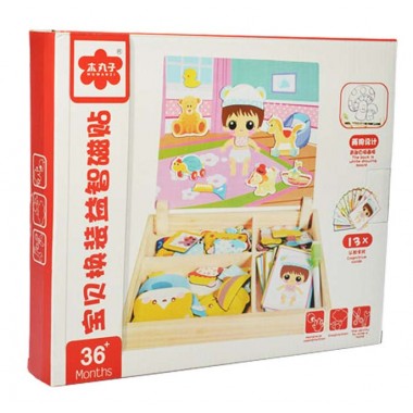 Деревянная игрушка Магнитные пазлы Детская Bktoys MD 1337-2