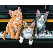 Картина по номерам. Brushme Музыкальные коты G361, 40х50 см