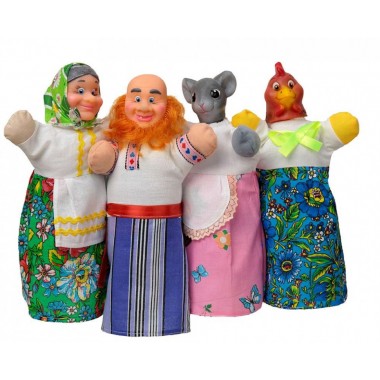 Домашний кукольный театр Chudisam Курочка ряба (4 персонажа) B067