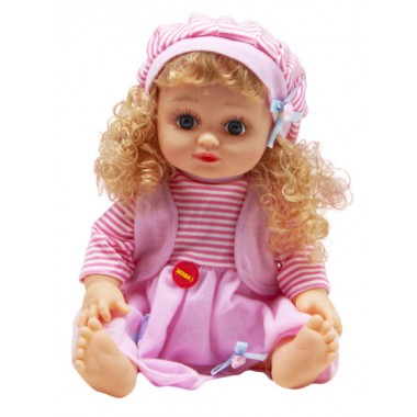 Кукла музыкальная "Алина" 5057/68/78/79  33 см  (в розовом платье)