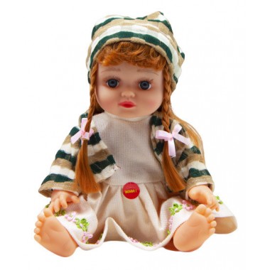 Кукла музыкальная Алина 5057/68/78/79  33 см  (в бежевом платье)