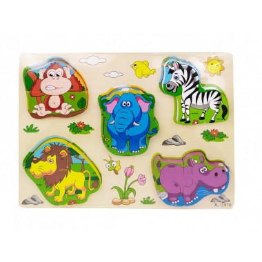 Деревянная игрушка Metr Plus Рамка-вкладыш Животные Африки MD 1213-2