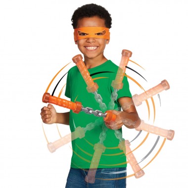 Игровой набор "Нунчаки Микеланджело Вращающийся удар" 84268 "Черепашки-Ниндзя MOVIE III" W3