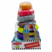 Дитяча пірамідка сортер «Stone Stacker» PL2202, 7 кілець