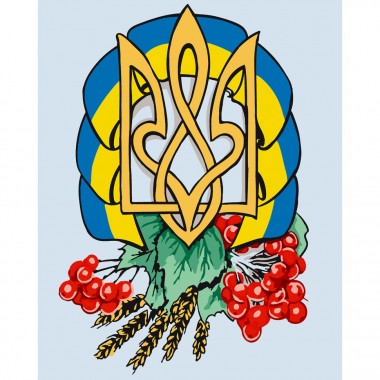 Картина по номерам Герб Украины 10592 40х50 см