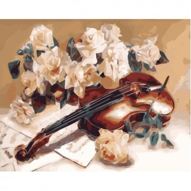 Картина по номерам Идейка Натюрморт Мелодия скрипки 40*50см KHO5500