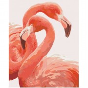Картина по номерам Идейка Животные, птицы Грация фламинго 40*50см KHO2446