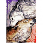 Картина по номерам Идейка Животные, птицы Пара волков 3 35х50см KHO2447