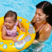 Дитячий пліт для плавання зі спинкою 59574, 1-2 роки, до 15 кг