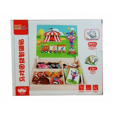 Деревянная игрушка Магнитные пазлы Цирк MD 1339-3