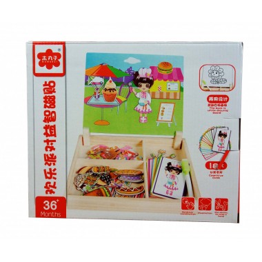 Деревянная игрушка Магнитные пазлы Проффесии Bktoys MD 1339-1