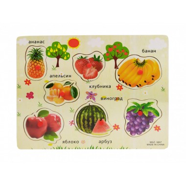 Деревянная игрушка Metr Plus Рамка-вкладыш Фрукты MD 2161-7