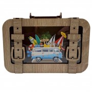 Деревянная копилка чемодан 