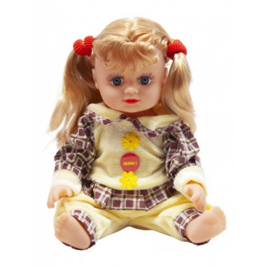 Кукла музыкальная "Алина" 5058/63/64/65  27 см (в жёлтом)