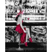 Картина по номерам Brushme Девушка с красным вином GX29768