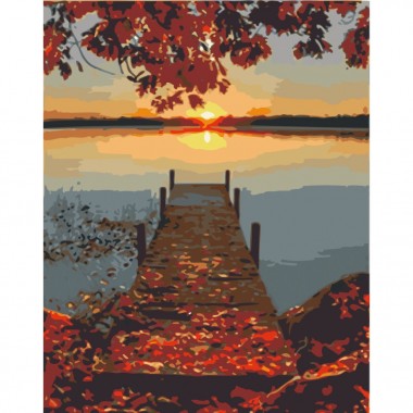 Картина по номерам без подрамника Осенний вечер Art Craft 11007-ACNF 40х50 см