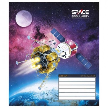 Тетрадь ученическая Space singularity 012-3384L-3 в линию, 12 листов