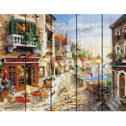 Картина по номерам на дереве. Rainbow Art Приморский бульвар GXT7233-RA