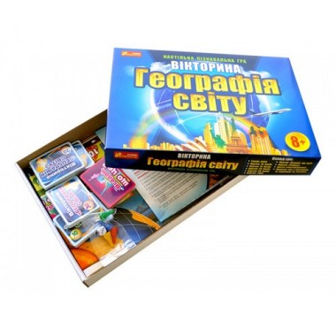 Детская настольная игра-викторина География мира 12120049 на укр. языке