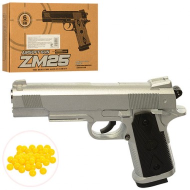 Пистолет метал пульки ZM25